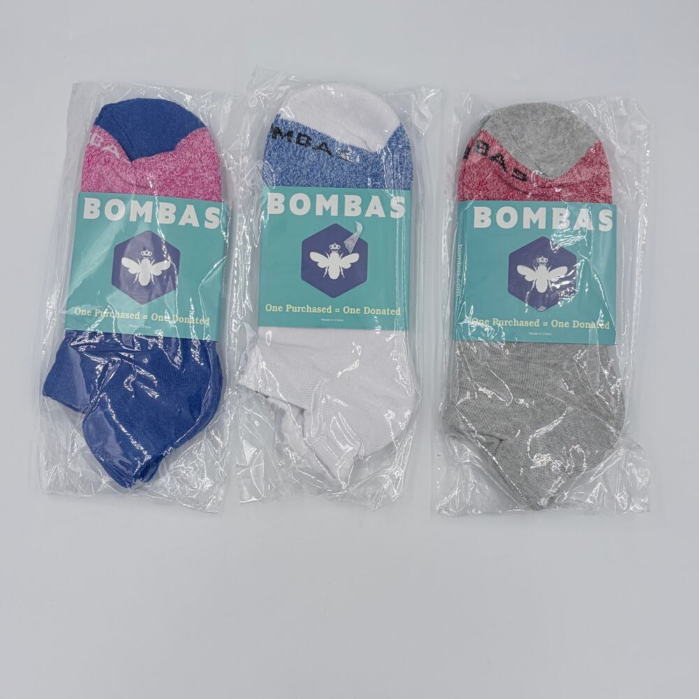 Bombas 3 pair Midweight Ankle Socks Unisex Medium